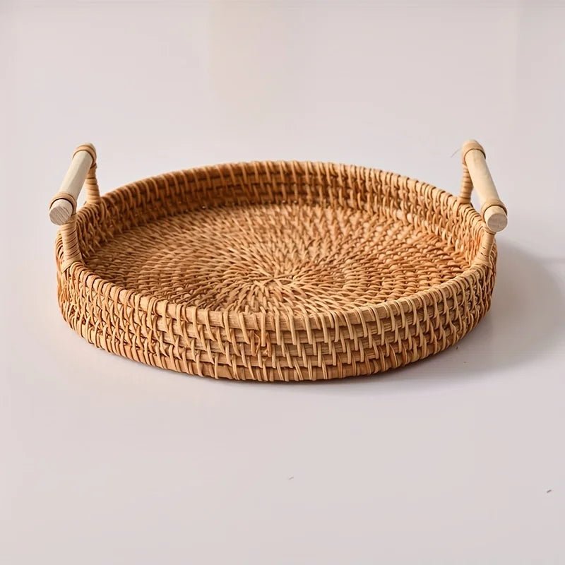 Handmade Rattan Storage Tray - Versatile & Elegant - Cake Pops Parties