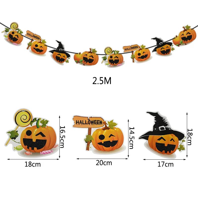 Happy Halloween Banner Garland - Cake Pops Parties