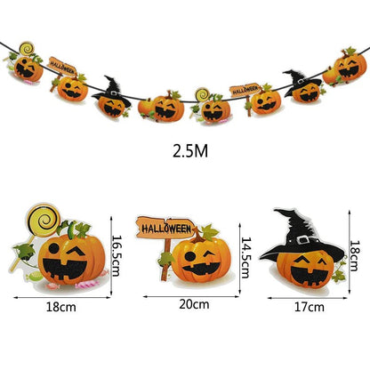 Happy Halloween Banner Garland - Cake Pops Parties