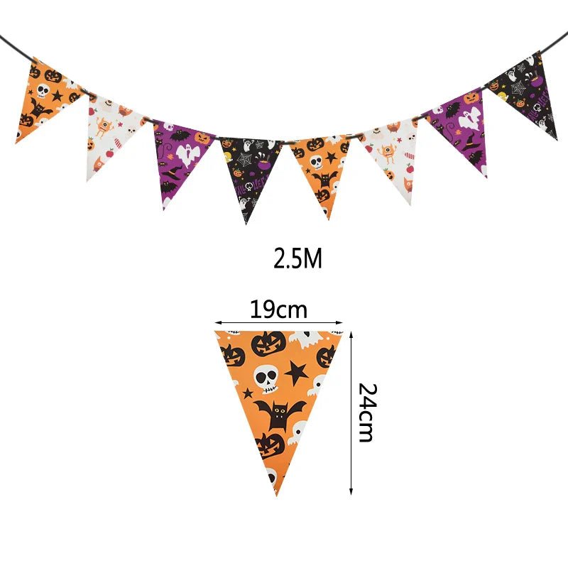 Happy Halloween Banner Garland - Cake Pops Parties