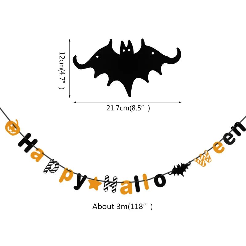 Happy Halloween Banner Garland - Cake Pops Parties