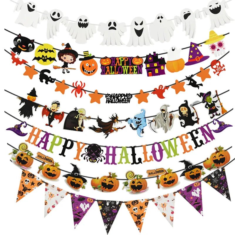 Happy Halloween Banner Garland - Cake Pops Parties