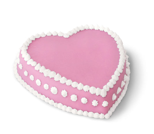 Pink Heart Shaped Wedding Cake