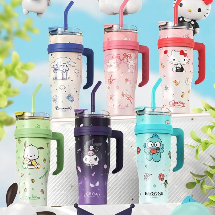Hello Kitty 1200ml Vacuum Insulated Tumbler Straw Hot Cold Cup - Cake Pops Parties