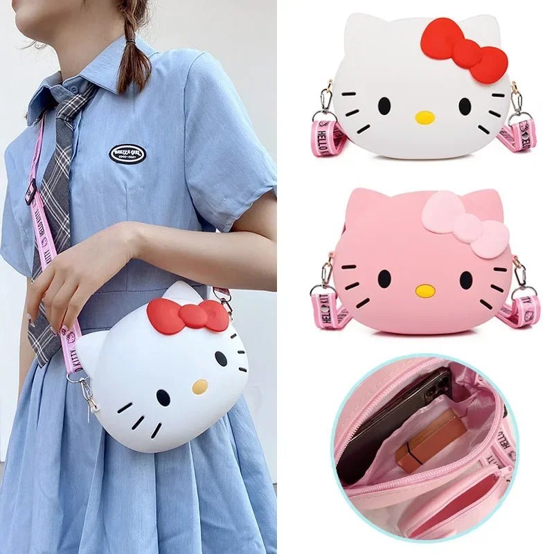 Hello Kitty 3D Silicone Crossbody Bag - Kawaii Phone Purse for Women - Cake Pops Parties