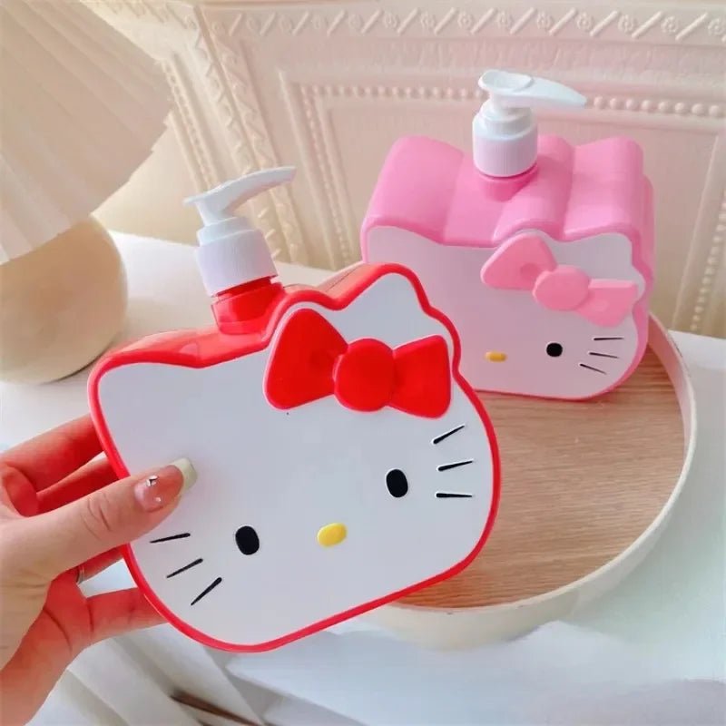 Hello Kitty 750ml Liquid Dispenser Travel Portable Press Bottle - Cake Pops Parties