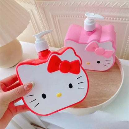Hello Kitty 750ml Liquid Dispenser Travel Portable Press Bottle - Cake Pops Parties