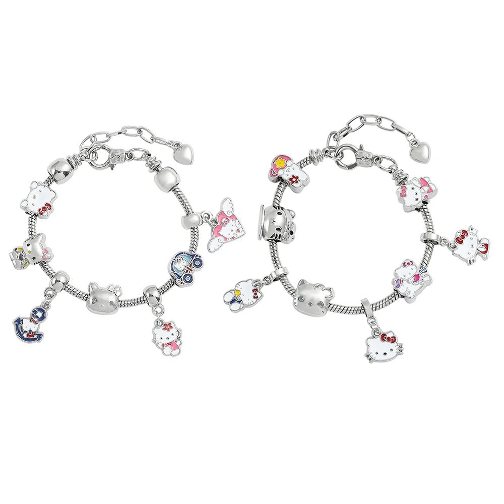 Hello Kitty Adjustable Bracelet Cute Anime Alloy Jewelry Gift - Cake Pops Parties