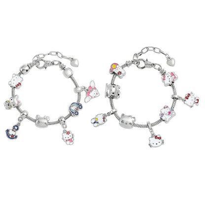 Hello Kitty Adjustable Bracelet Cute Anime Alloy Jewelry Gift - Cake Pops Parties
