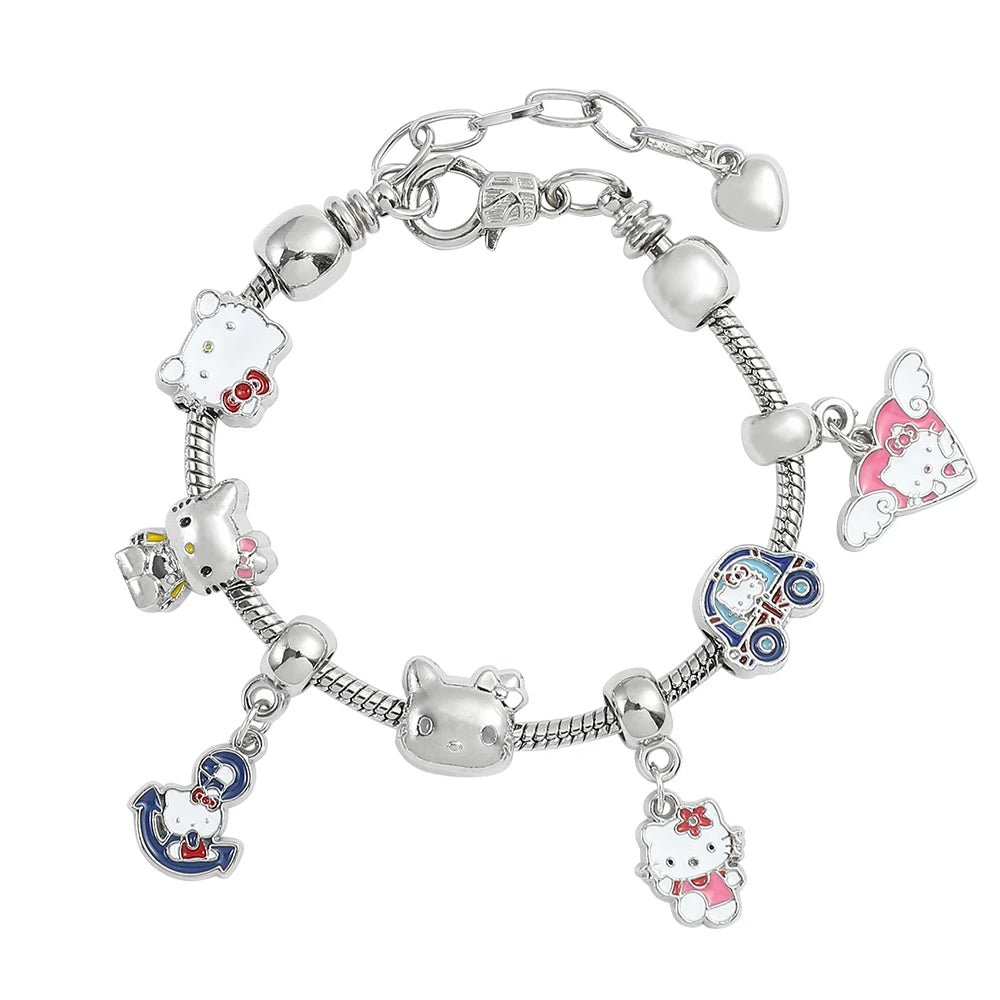 Hello Kitty Adjustable Bracelet Cute Anime Alloy Jewelry Gift - Cake Pops Parties
