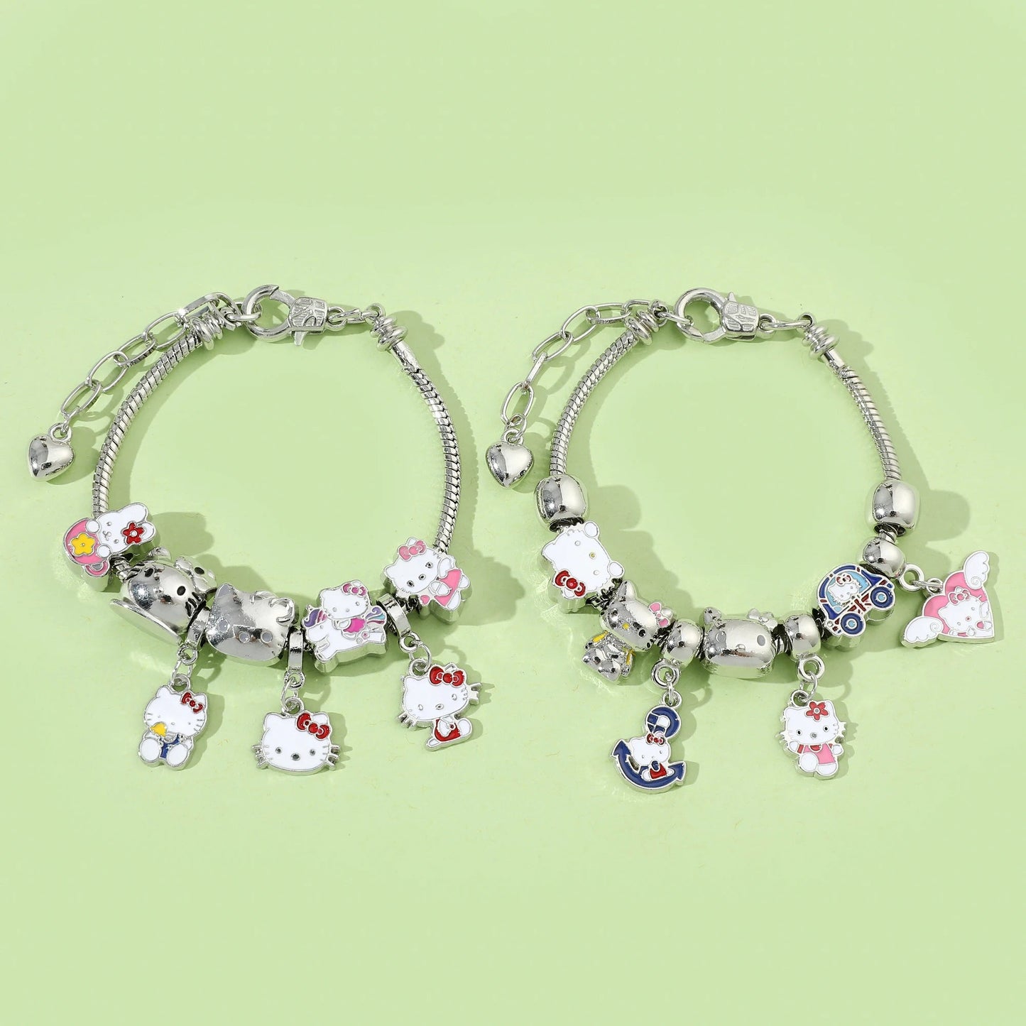 Hello Kitty Adjustable Bracelet Cute Anime Alloy Jewelry Gift - Cake Pops Parties
