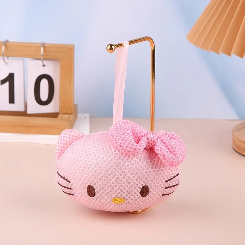 Hello Kitty Bath Brush Sponge Balls Soft Mesh Body Scrubbers - Cake Pops Parties