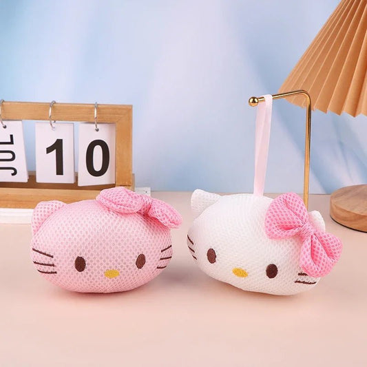 Hello Kitty Bath Brush Sponge Balls Soft Mesh Body Scrubbers - Cake Pops Parties