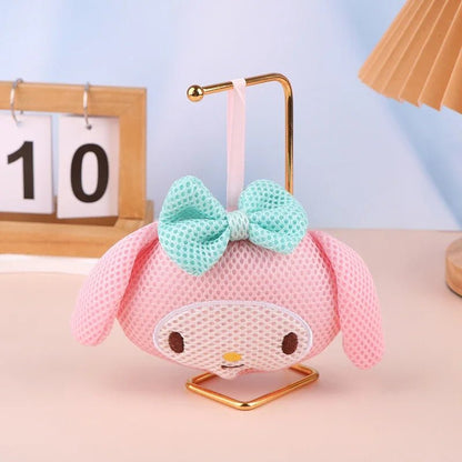 Hello Kitty Bath Brush Sponge Balls Soft Mesh Body Scrubbers - Cake Pops Parties