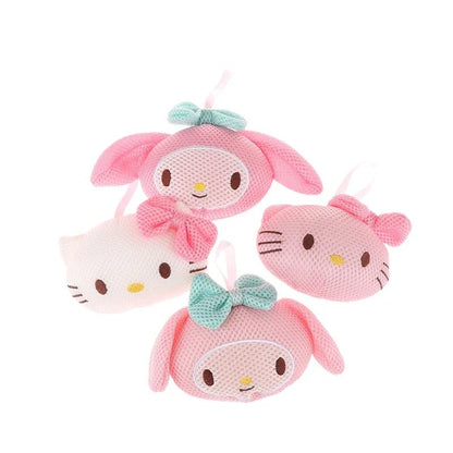 Hello Kitty Bath Brush Sponge Balls Soft Mesh Body Scrubbers - Cake Pops Parties