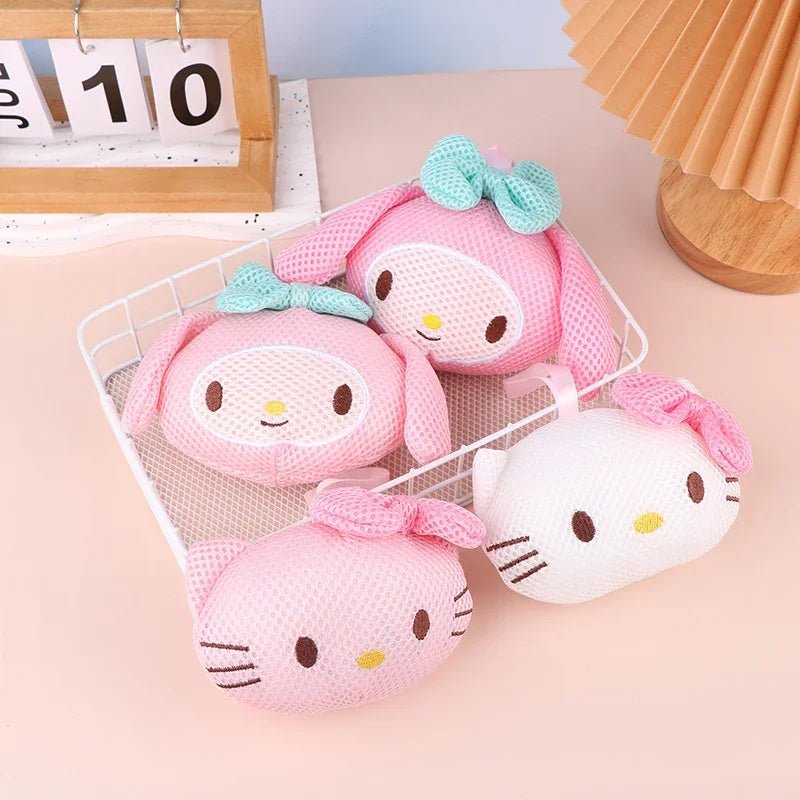 Hello Kitty Bath Brush Sponge Balls Soft Mesh Body Scrubbers - Cake Pops Parties