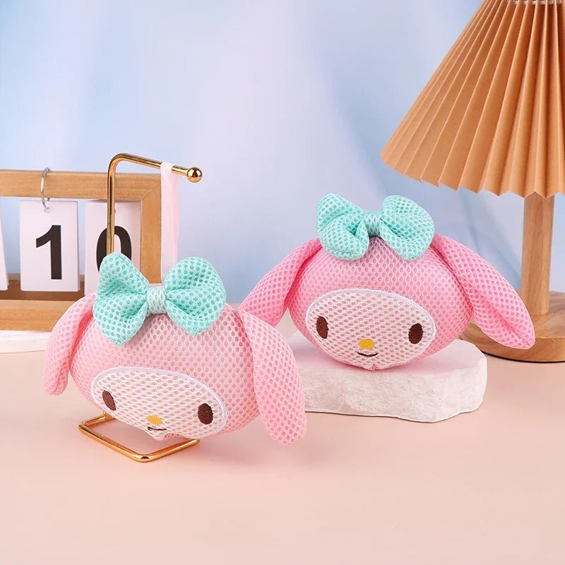 Hello Kitty Bath Brush Sponge Balls Soft Mesh Body Scrubbers - Cake Pops Parties