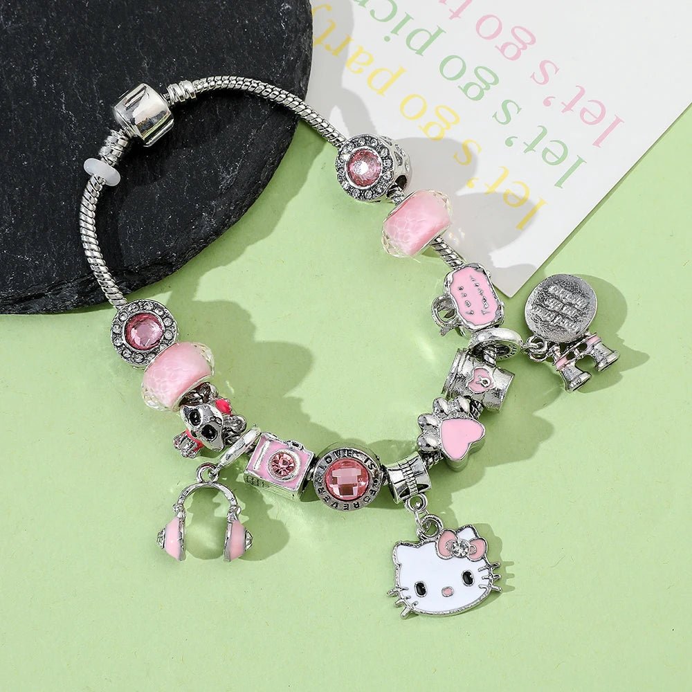 Hello Kitty Bracelet Cute DIY Charm Kids Gift Party Accessory - Cake Pops Parties