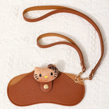 Hello Kitty Button Eyeglasses Case Travel Bag Lanyard - Cake Pops Parties