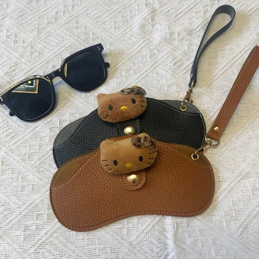 Hello Kitty Button Eyeglasses Case Travel Bag Lanyard - Cake Pops Parties