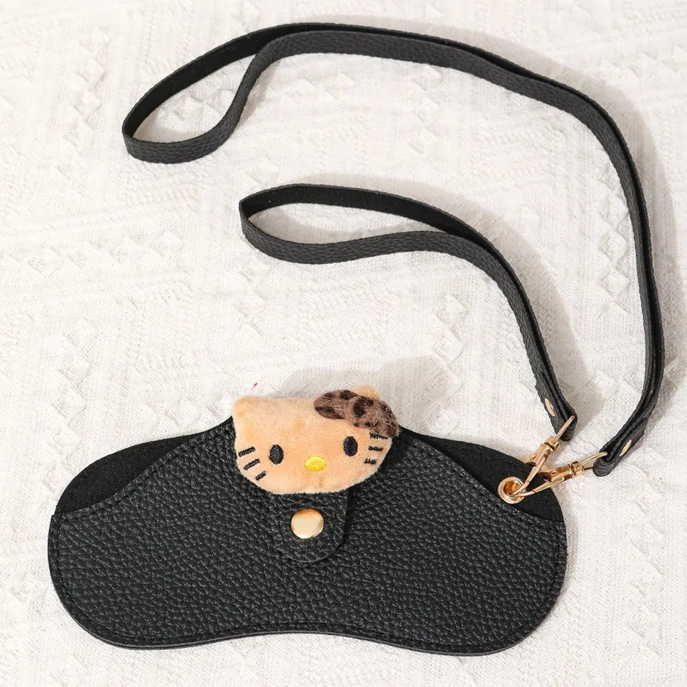 Hello Kitty Button Eyeglasses Case Travel Bag Lanyard - Cake Pops Parties