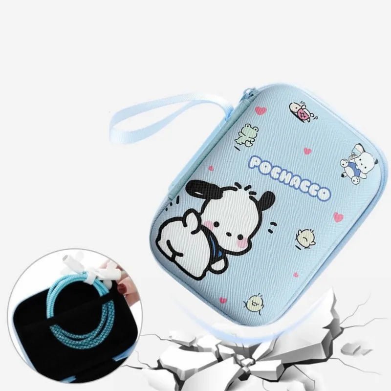Hello Kitty Cable Storage Bag - Anime Charger Earphone Organizer - Cake Pops Parties