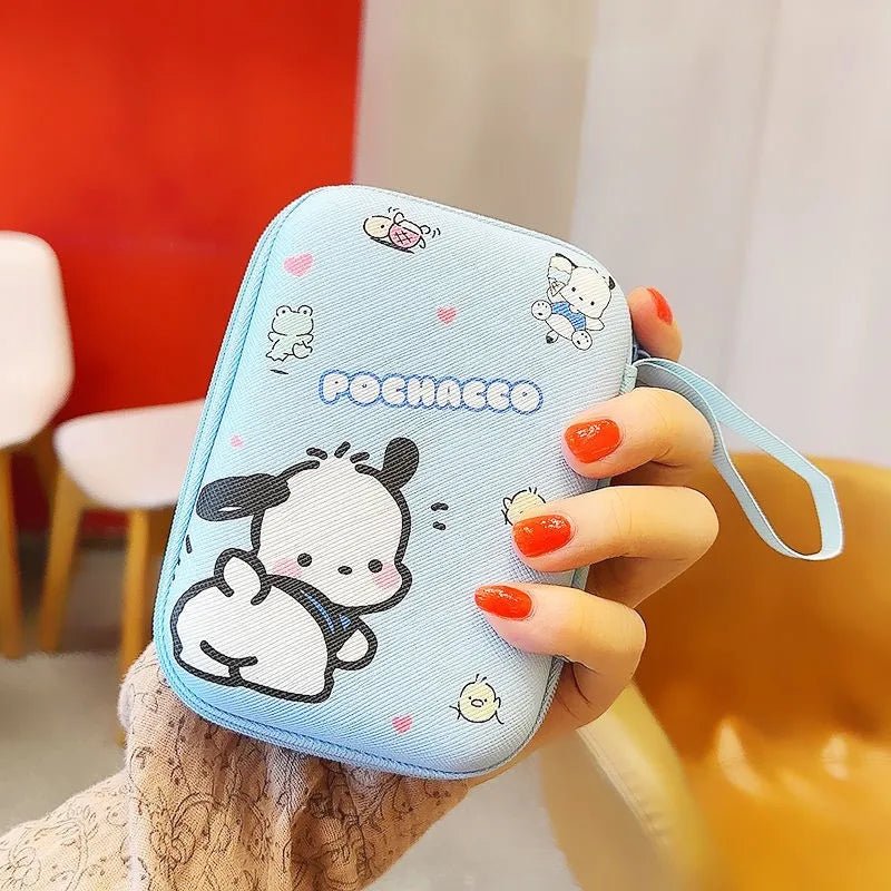 Hello Kitty Cable Storage Bag - Anime Charger Earphone Organizer - Cake Pops Parties