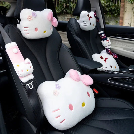Hello Kitty Car Headrest Cushion Lumbar Support Throw Pillow - Cake Pops Parties
