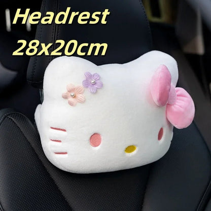Hello Kitty Car Headrest Cushion Lumbar Support Throw Pillow - Cake Pops Parties