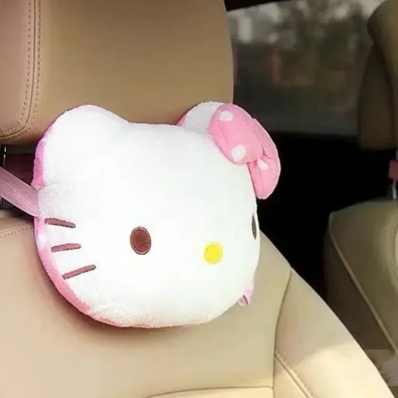 Hello Kitty Car Headrest Pillow Plush Neck Support Cushion - Cake Pops Parties