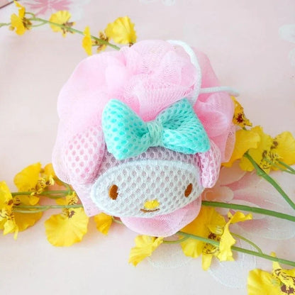 Hello Kitty Cartoon Bath Sponge Balls Exfoliating Gift Set - Cake Pops Parties