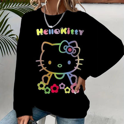 Hello Kitty Cartoon Pullover | Unisex Spring Autumn Fashion Hoodie - Cake Pops Parties