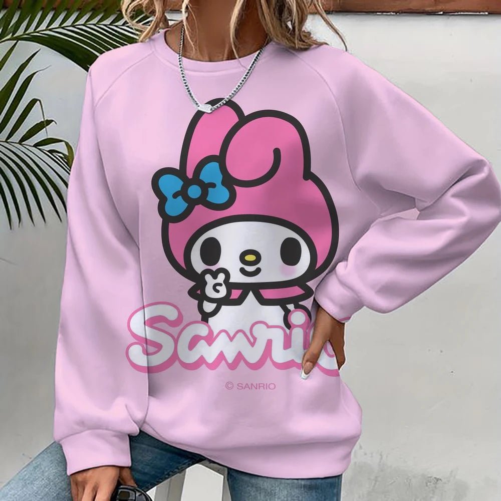 Hello Kitty Cartoon Pullover | Unisex Spring Autumn Fashion Hoodie - Cake Pops Parties