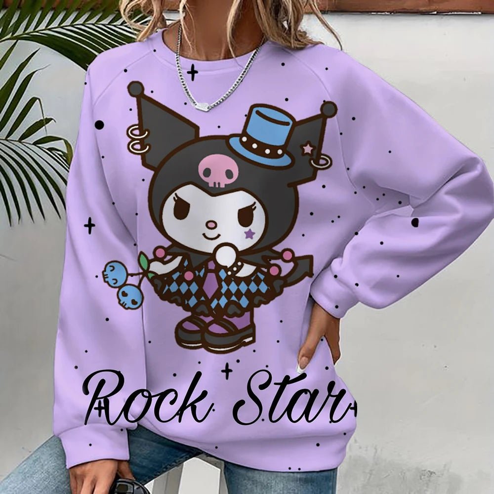 Hello Kitty Cartoon Pullover | Unisex Spring Autumn Fashion Hoodie - Cake Pops Parties