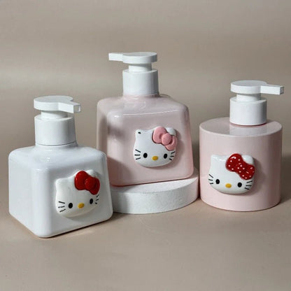 Hello Kitty Cartoon Pump Dispenser 200/300ml Portable Kawaii - Cake Pops Parties