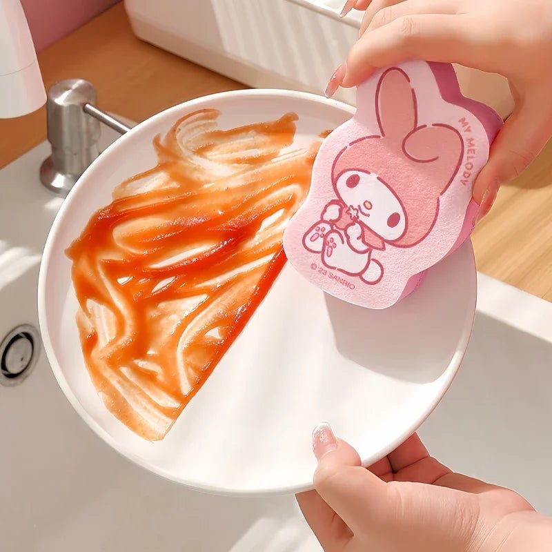 Hello Kitty Cinnamoroll Kitchen Cleaning Cloth Sponge Kawaii - Cake Pops Parties
