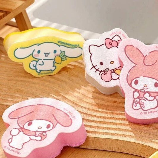 Hello Kitty Cinnamoroll Kitchen Cleaning Cloth Sponge Kawaii - Cake Pops Parties