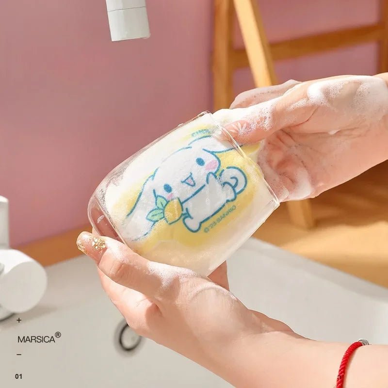 Hello Kitty Cinnamoroll Kitchen Cleaning Cloth Sponge Kawaii - Cake Pops Parties