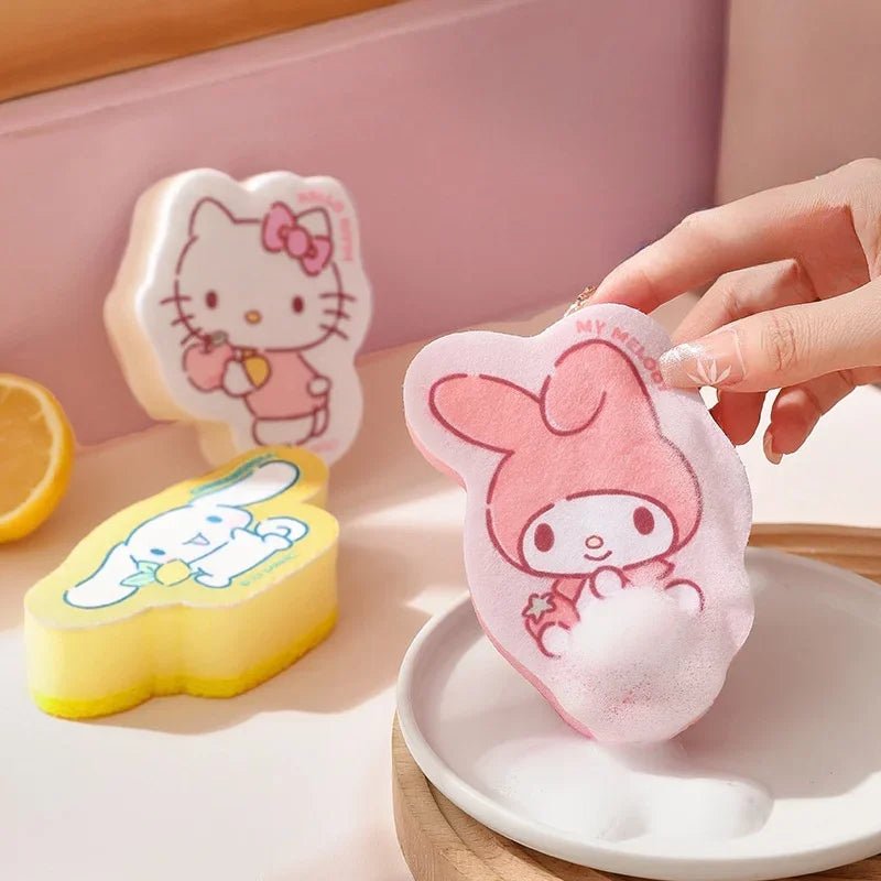 Hello Kitty Cinnamoroll Kitchen Cleaning Cloth Sponge Kawaii - Cake Pops Parties