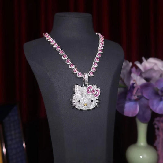Hello Kitty Clavicle Necklace Kawaii Sanrio Couple Pendant Chain - Cake Pops Parties