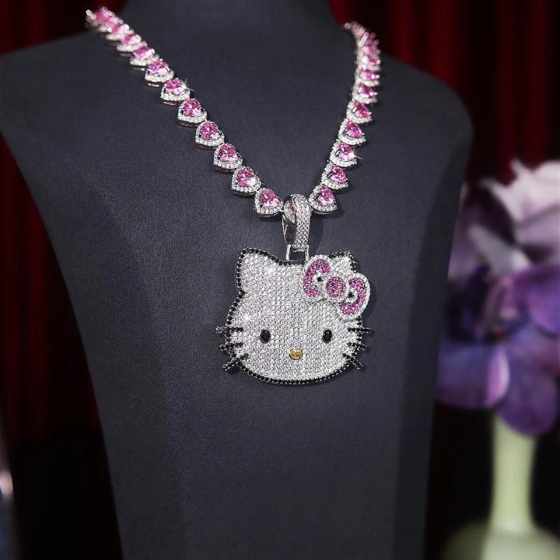 Hello Kitty Clavicle Necklace Kawaii Sanrio Couple Pendant Chain - Cake Pops Parties