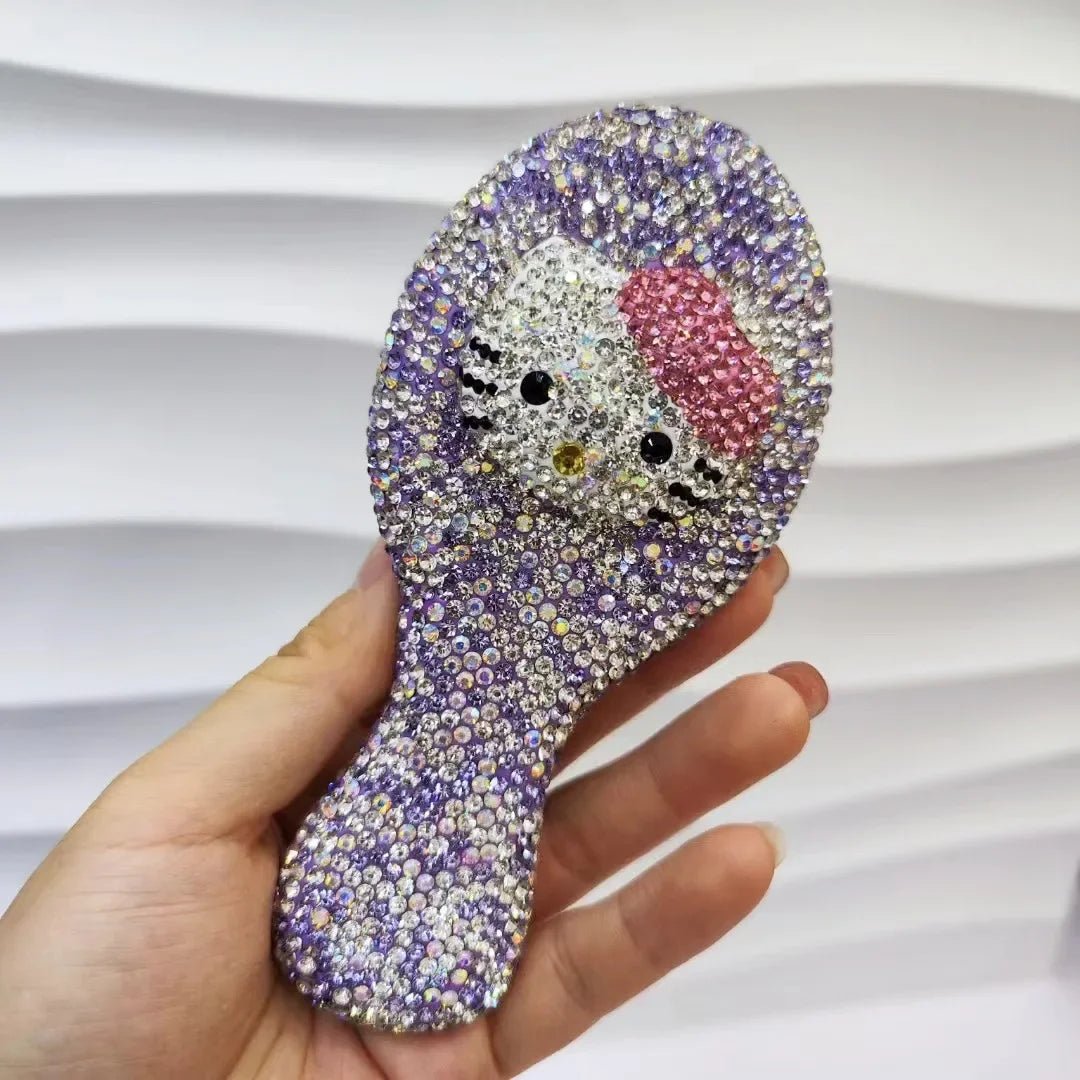 Hello Kitty Crystal Mini Comb | Kawaii Portable Massage Brush Women - Cake Pops Parties