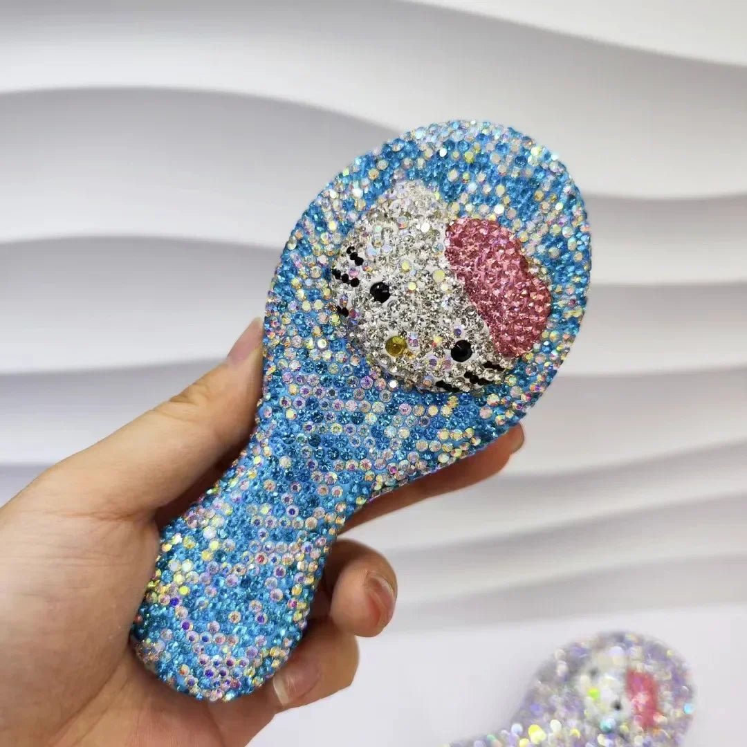 Hello Kitty Crystal Mini Comb | Kawaii Portable Massage Brush Women - Cake Pops Parties