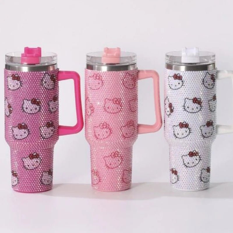 Hello Kitty Diamond Ice King Cup Vacuum Insulated Tumbler Handle - Cake Pops Parties