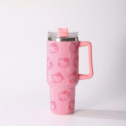 Hello Kitty Diamond Ice King Cup Vacuum Insulated Tumbler Handle - Cake Pops Parties