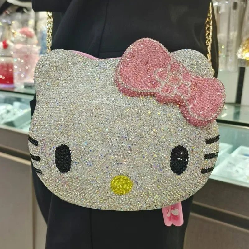 Hello Kitty Diamond Messenger Bag | Cute Cartoon Handbag for Girls - Cake Pops Parties