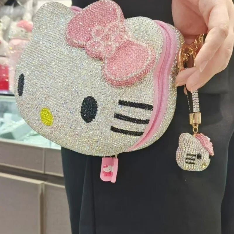 Hello Kitty Diamond Messenger Bag | Cute Cartoon Handbag for Girls - Cake Pops Parties