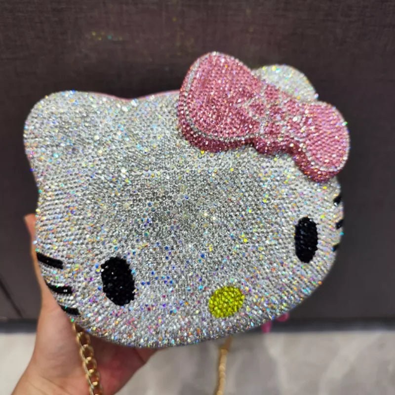 Hello Kitty Diamond Messenger Bag | Cute Cartoon Handbag for Girls - Cake Pops Parties