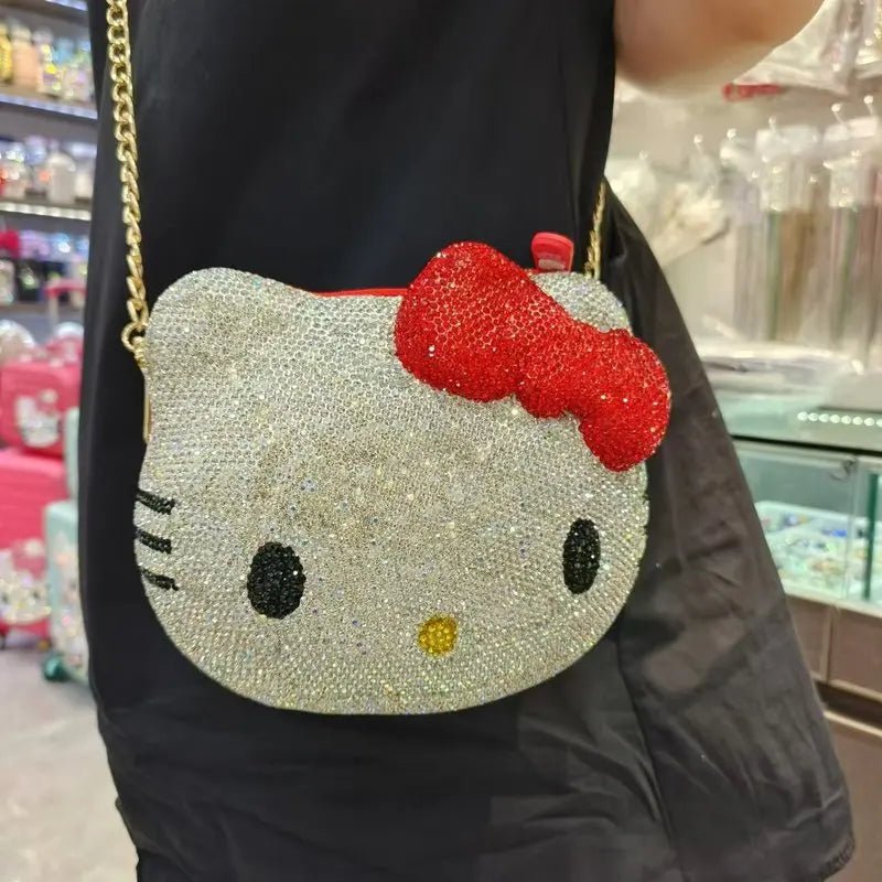 Hello Kitty Diamond Messenger Bag | Cute Cartoon Handbag for Girls - Cake Pops Parties