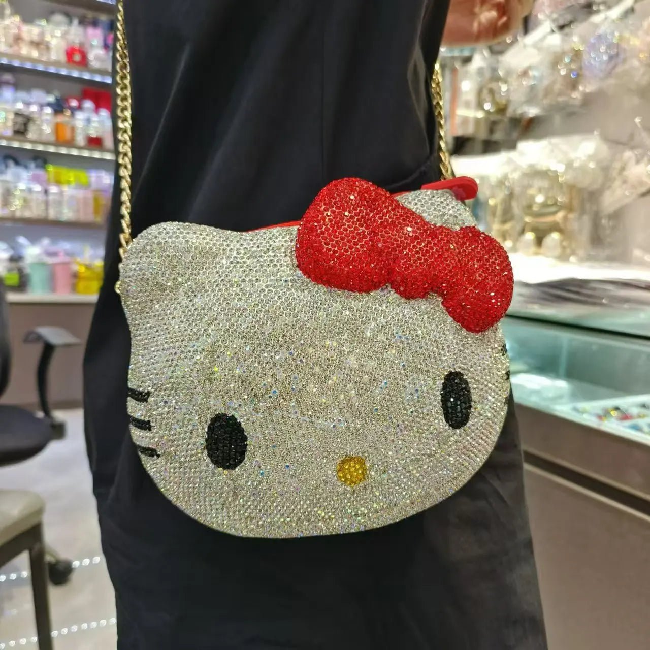 Hello Kitty Diamond Messenger Bag | Cute Cartoon Handbag for Girls - Cake Pops Parties